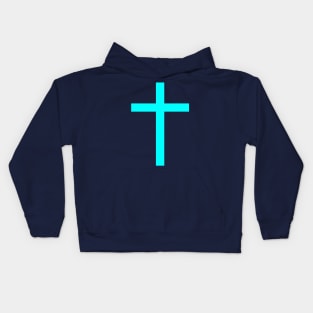 Latin cross (aquamarine) Kids Hoodie